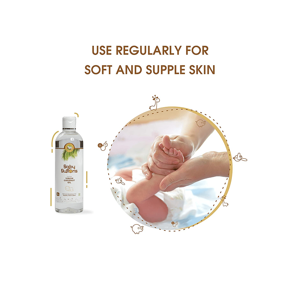 Baby Buttons Extra Virgin Coconut Oil (200ml Each) - Image 4