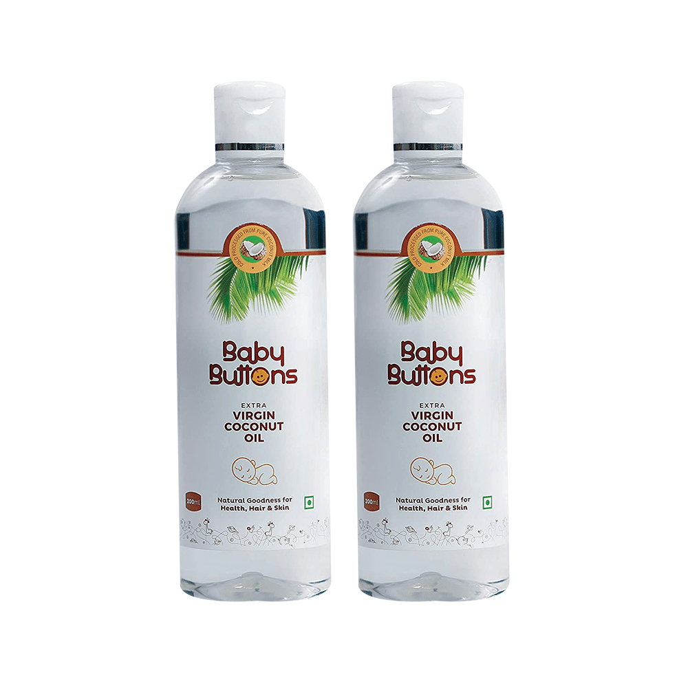 Baby Buttons Extra Virgin Coconut Oil (200ml Each) - Image 1