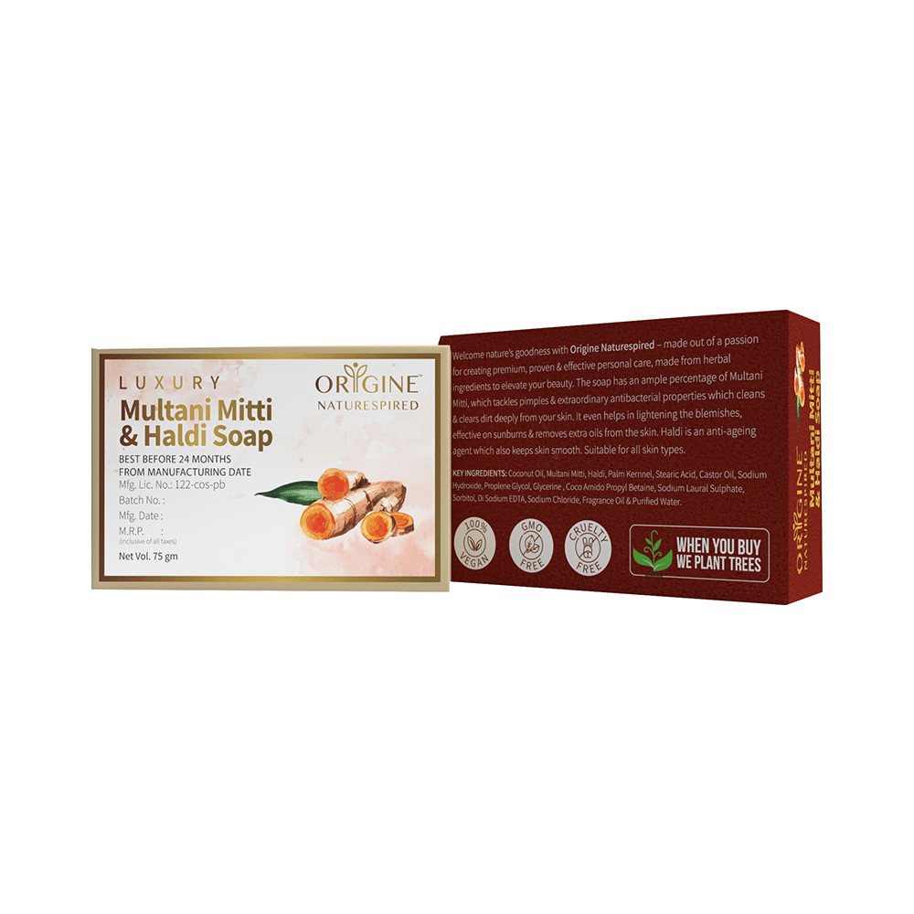 Origine Naturespired Luxury Soap (75gm Each) Multani Mitti & Haldi - Image 2