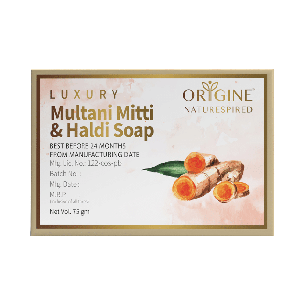 Origine Naturespired Luxury Soap (75gm Each) Multani Mitti & Haldi - Image 1