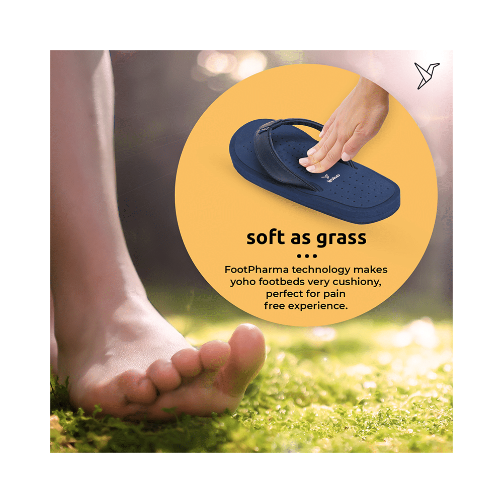 Yoho Lifestyle Ortho Soft Comfortable and Stylish Slipper for Men with Arch Support 8 Mystery Blue - Image 11