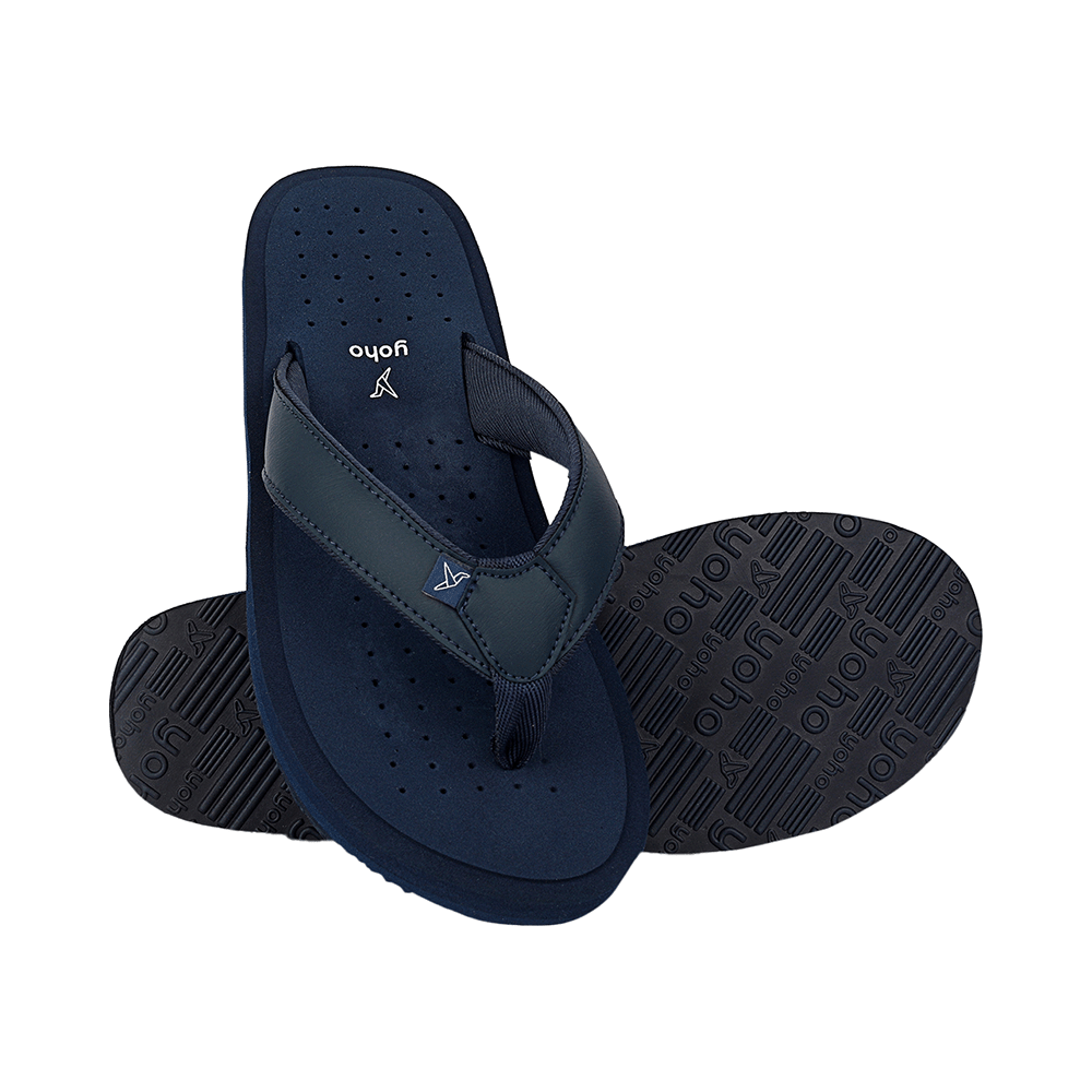Yoho Lifestyle Ortho Soft Comfortable and Stylish Slipper for Men with Arch Support 8 Mystery Blue - Image 3