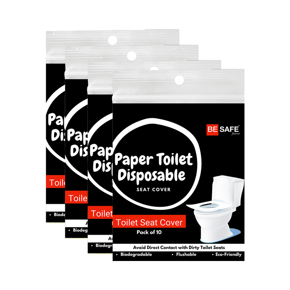 Be Safe Forever Disposable Paper Toilet Seat Cover (10 Each) Black - Image 1