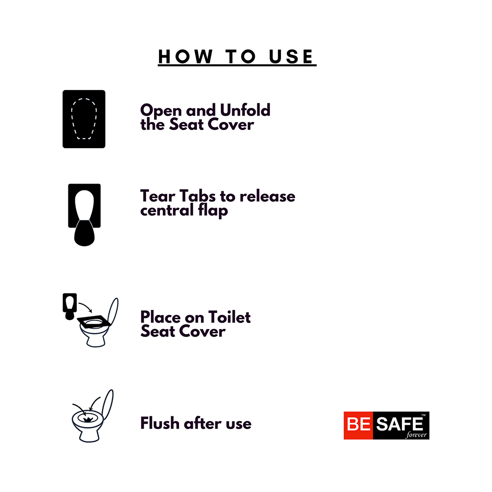Be Safe Forever Disposable Paper Toilet Seat Cover (10 Each) Black - Image 6
