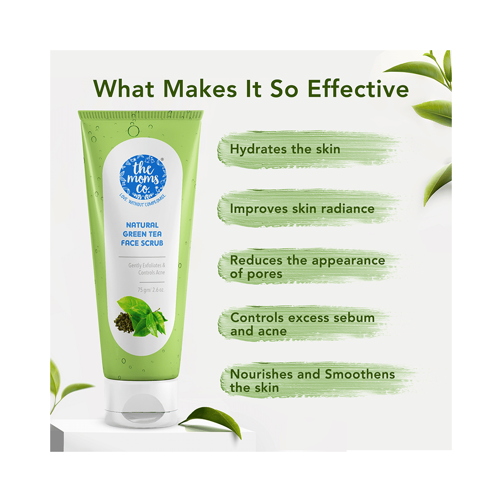 The Moms Co. Natural Green Tea Face Scrub - Image 4