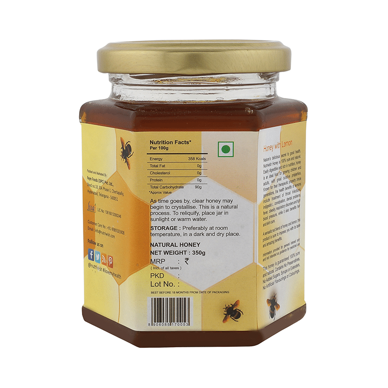 Nutriwish 100% Pure Organic Honey | Flavour Lemon - Image 4