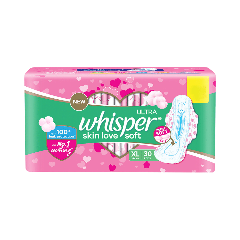 Whisper Ultra Soft Sanitary Pads XL - Image 1