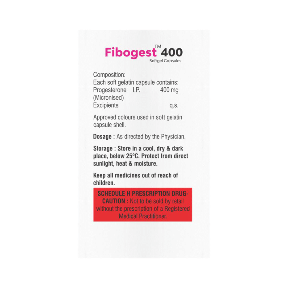 Fibogest 400mg Soft Gelatin Capsule - Image 2