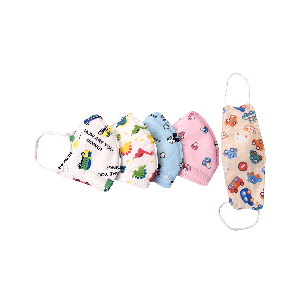 Advind Healthcare Smog Guard N95 Kids Mask without Valve for 4-12 Years Blue Mickey Mouse, Truck Print, Pink Mushroom, Animal Print & Car Print Design - Image 7