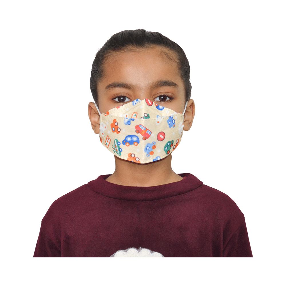 Advind Healthcare Smog Guard N95 Kids Mask without Valve for 4-12 Years Blue Mickey Mouse, Truck Print, Pink Mushroom, Animal Print & Car Print Design - Image 17