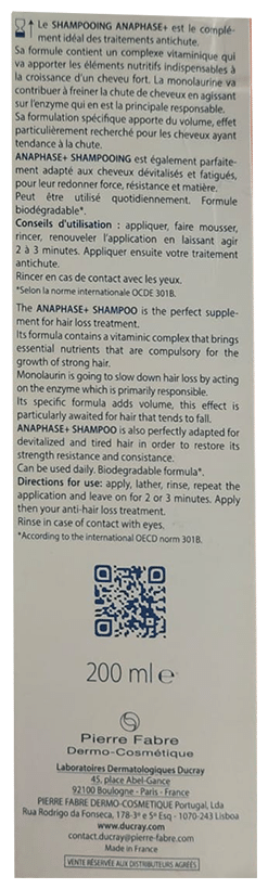 Ducray Anaphase Plus Anti-Hair Loss Complement Shampoo - Image 3