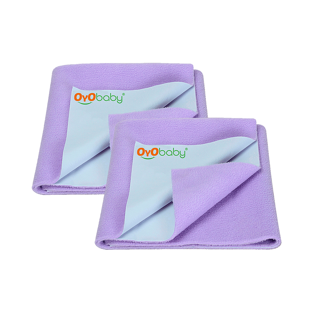 Oyo Baby Waterproof Bed Protector Dry Sheet Large Violet - Image 1