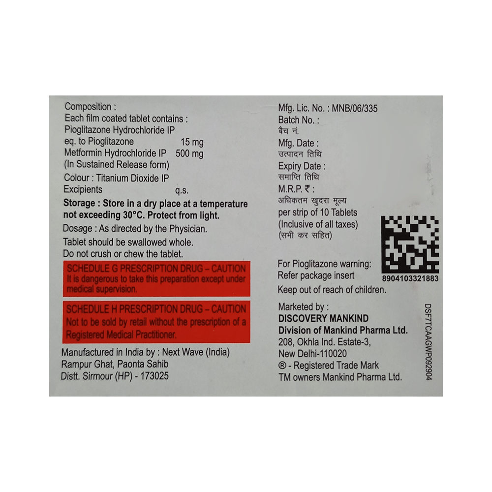 Piokind-M 15 Tablet - Image 2