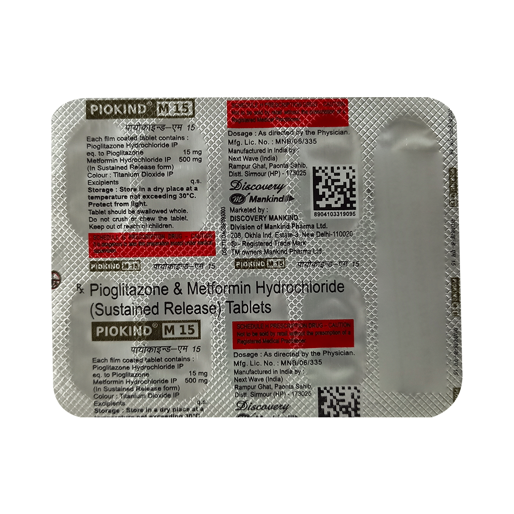Piokind-M 15 Tablet - Image 3