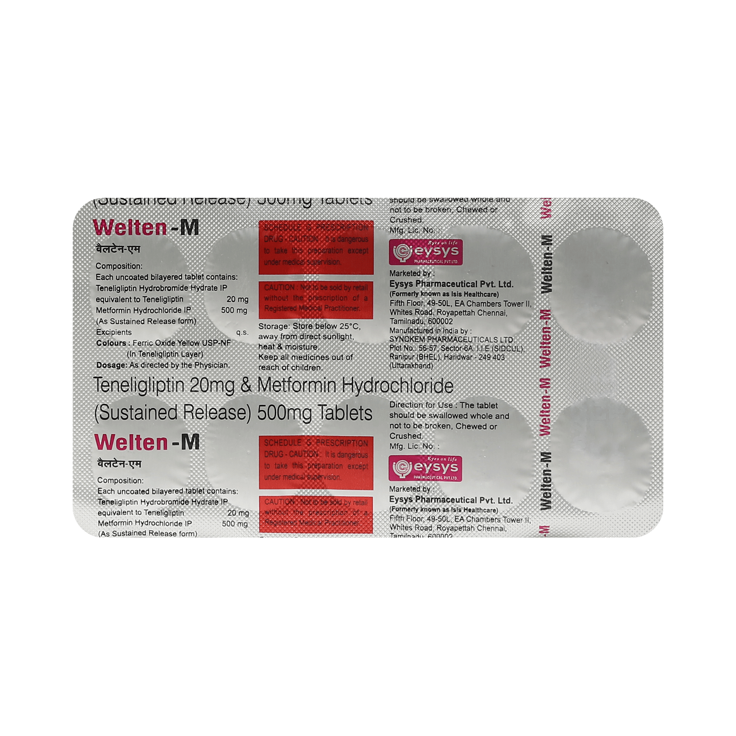 Welten M 500mg/20mg Tablet - Image 6