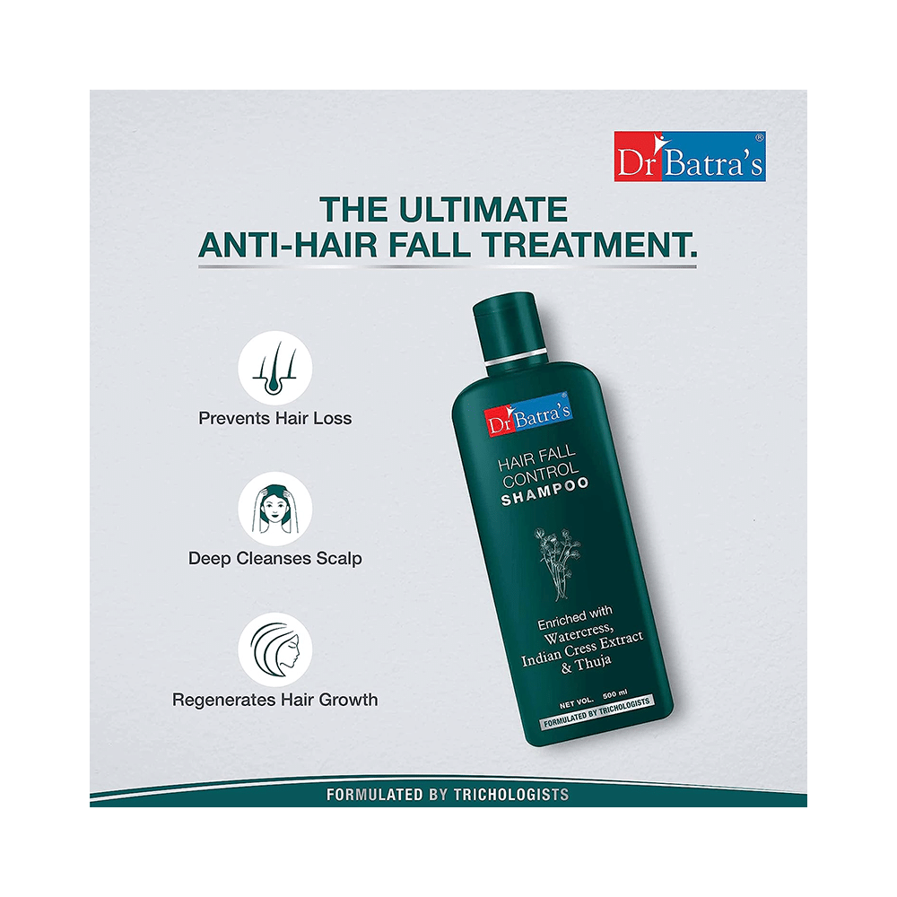 Dr Batra's Combo Pack of Hair Vitalizing Serum 125ml, Pro+ Intense Volume Shampoo 500ml and Hair Fall Control Shampoo 500ml - Image 8