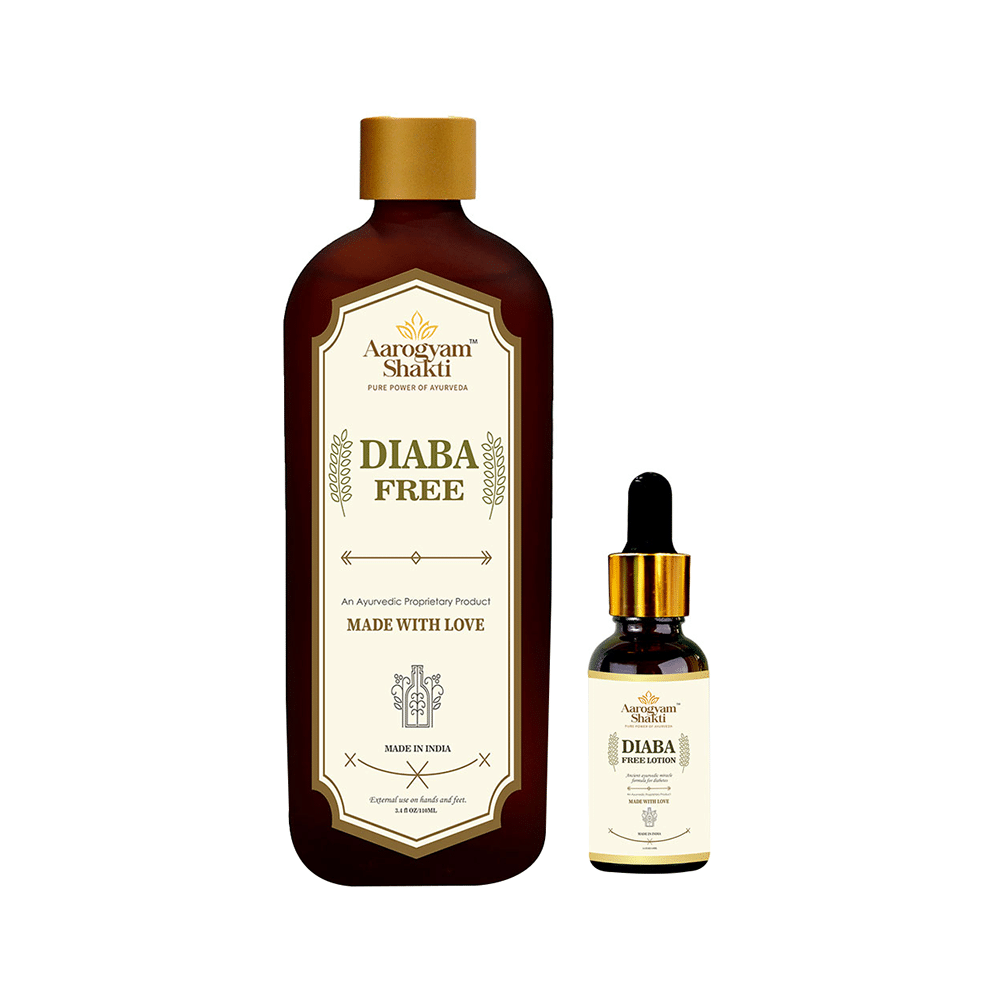 Aarogyam Shakti Combo Pack of Diaba Free Lotion (110ml+30ml)