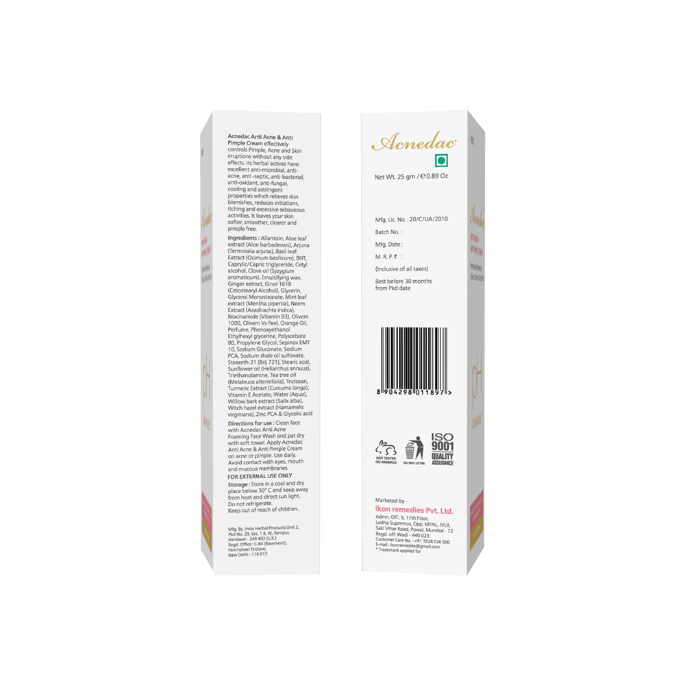 Acnedac Anti Acne & Anti Pimple Cream (25gm Each) - Image 3