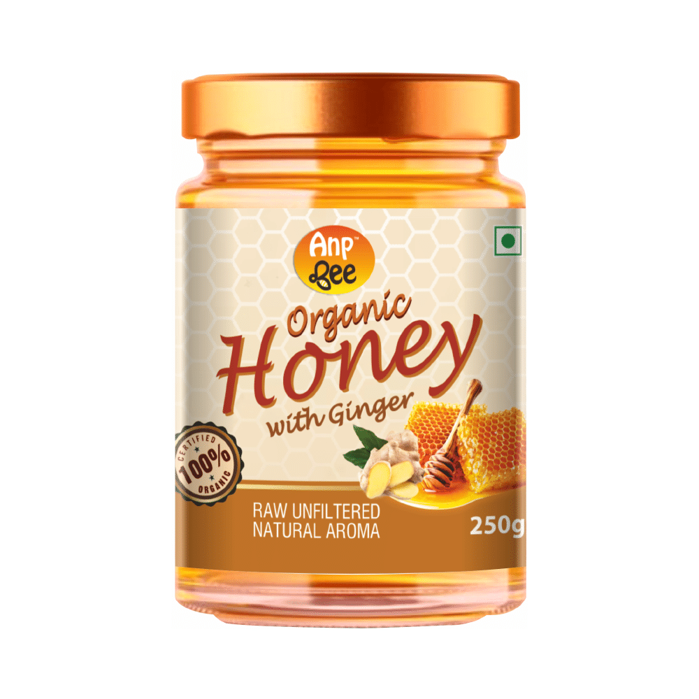 Anp Bee Organic Honey with Ginger (250gm Each) Raw Unfiltered - Image 2