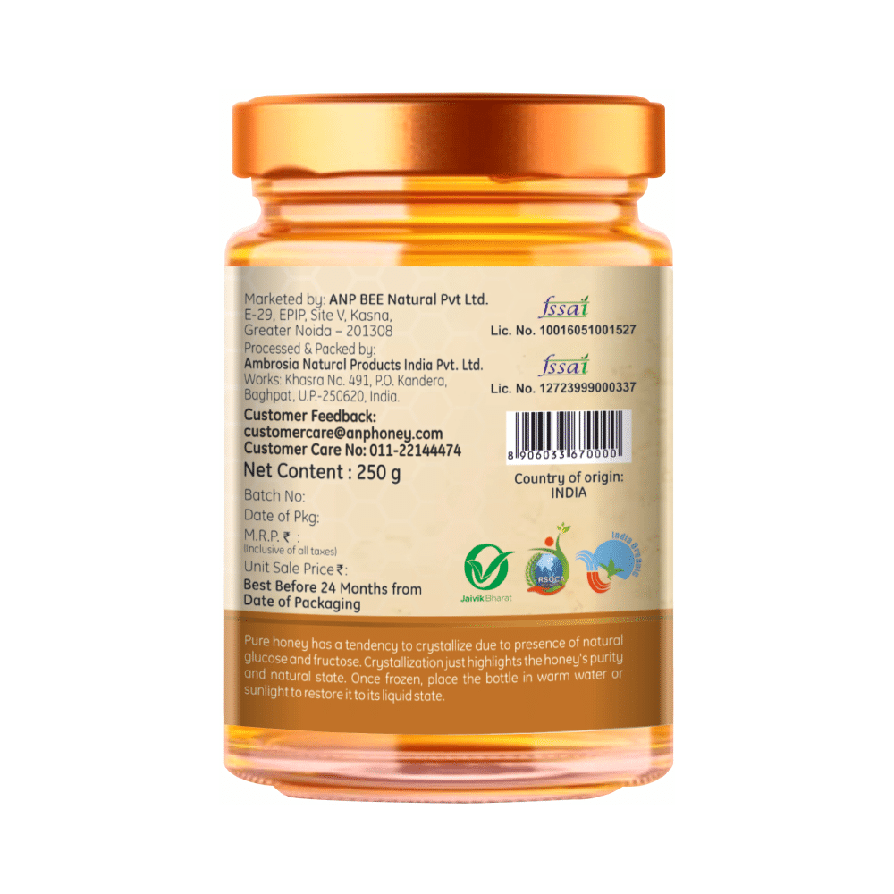 Anp Bee Organic Honey with Ginger (250gm Each) Raw Unfiltered - Image 4