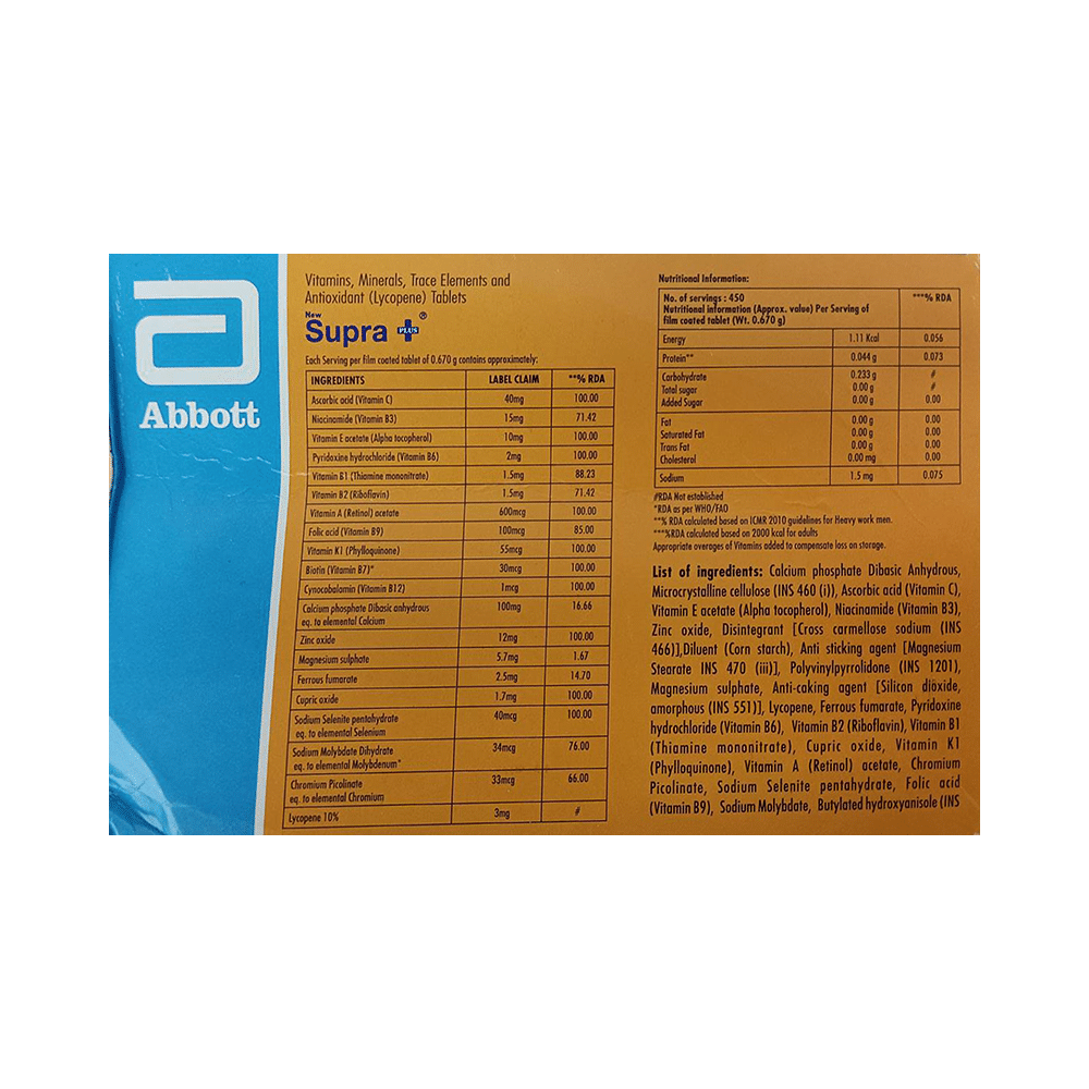New Supra Plus Tablet Gluten Free - Image 2