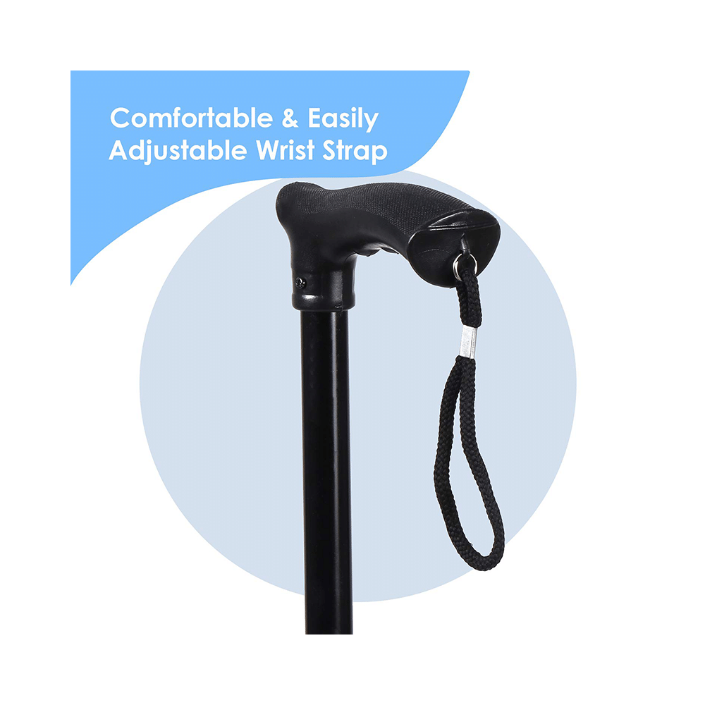 MCP Jindal Quad Walking Stick Black - Image 5