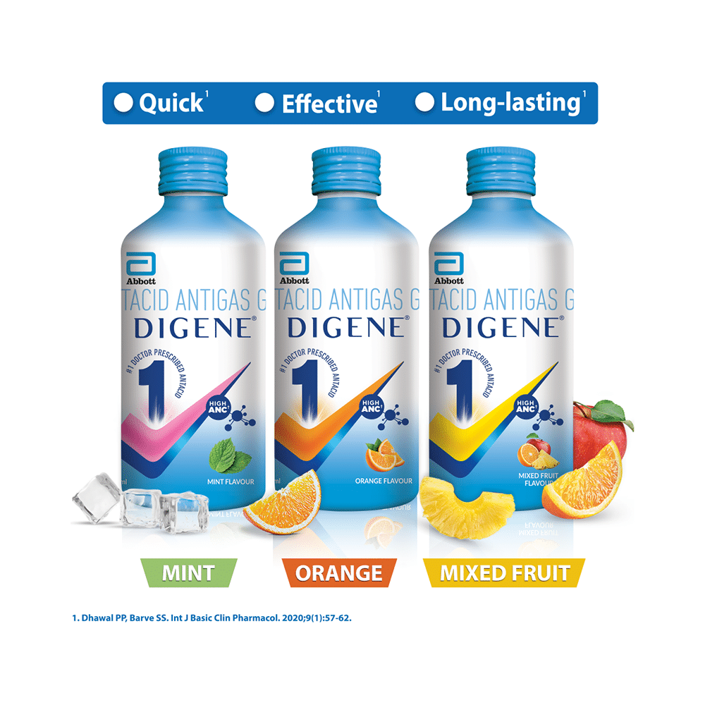 Digene Antacid Antigas Gel | For Acidity, Gas, Heartburn & Bloated Stomach Relief | Flavour Orange - Image 7