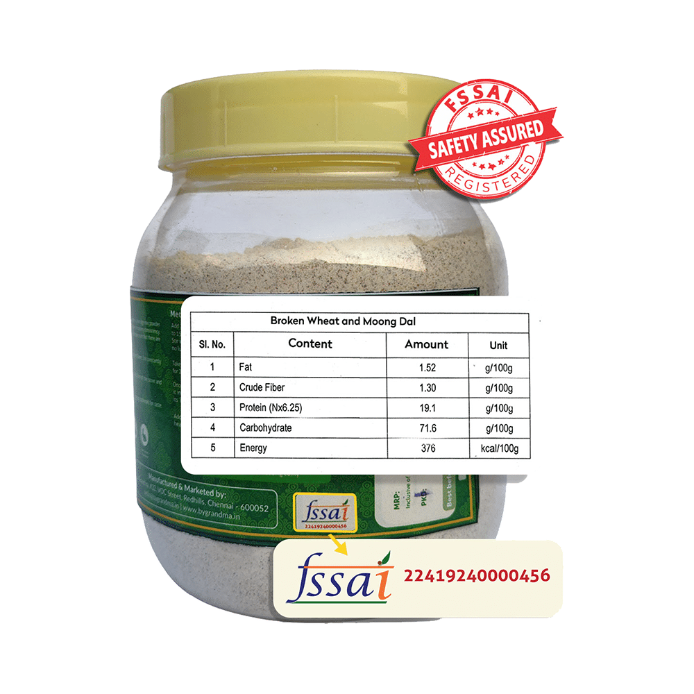 ByGrandma Baby Porridge Mix Above 1+ Years Broken Wheat & Moong Dal - Image 3