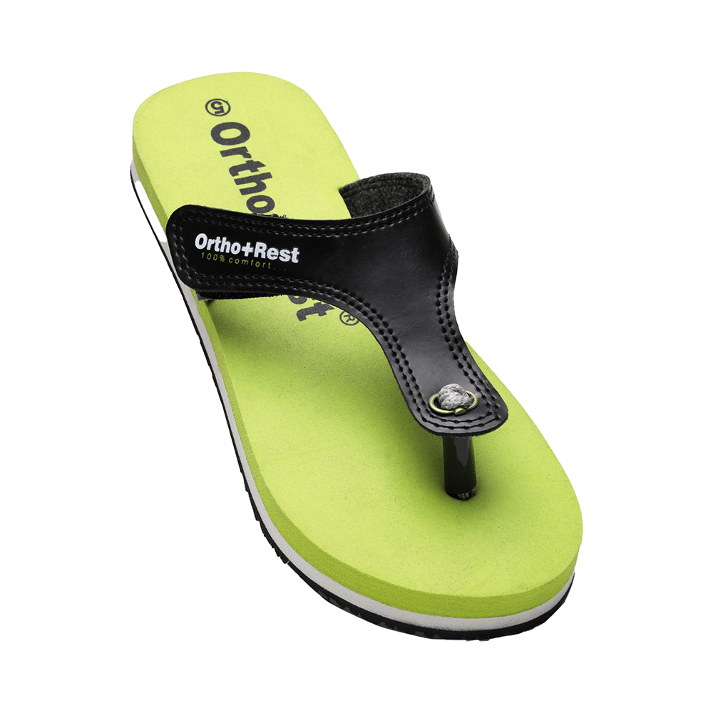 Ortho + Rest L700 Extra Soft Flip Flop Orthopedic Slippers for Women & Girls Olive 9 - Image 1