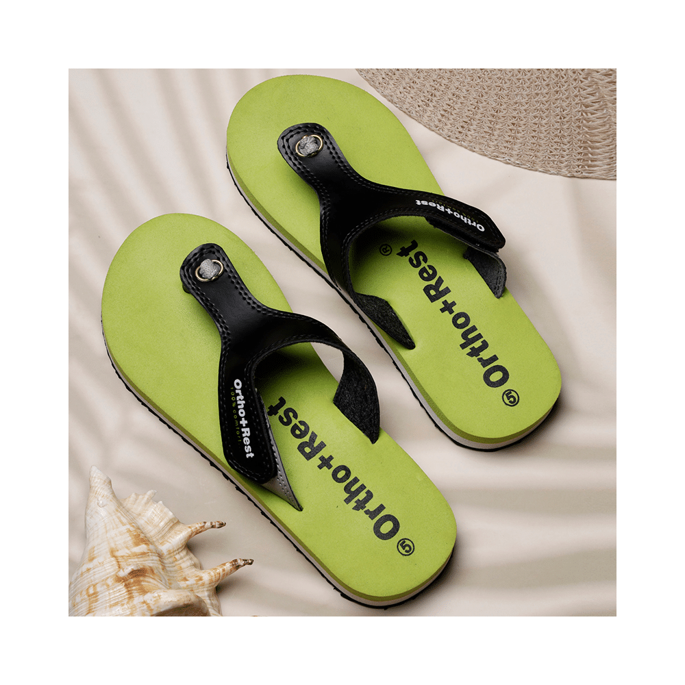 Ortho + Rest L700 Extra Soft Flip Flop Orthopedic Slippers for Women & Girls Olive 9 - Image 8