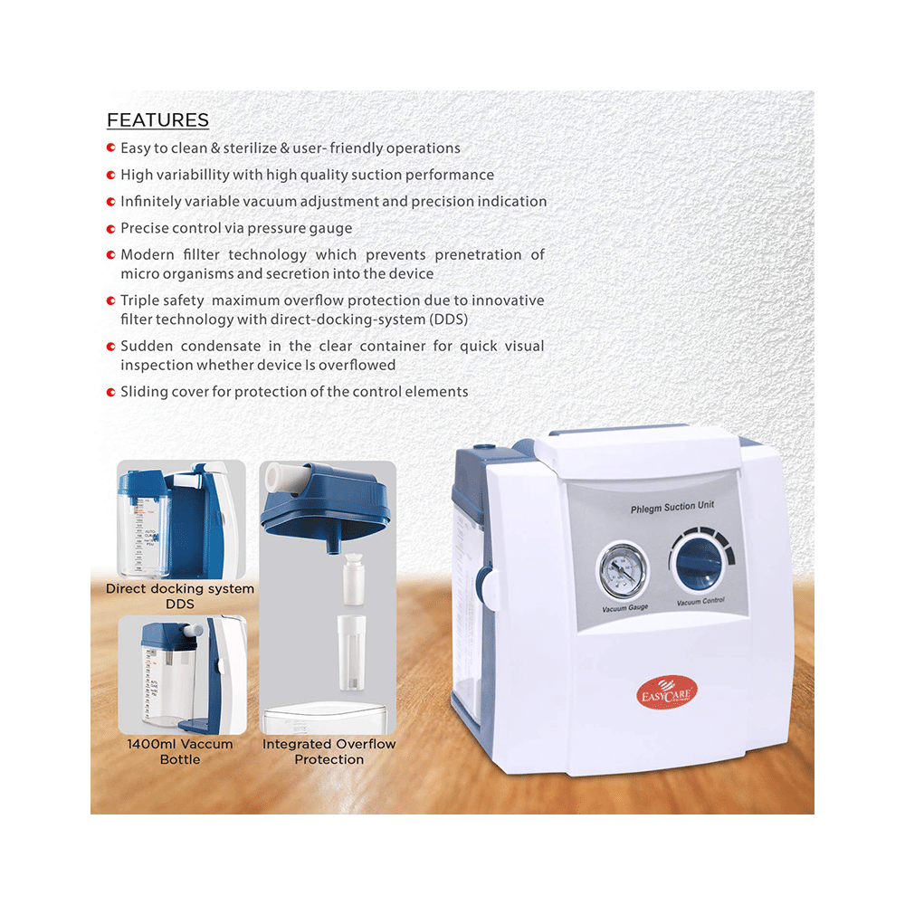EASYCARE German Tech ECPSU 7731 Portable Phlegm Suction Unit White - Image 6