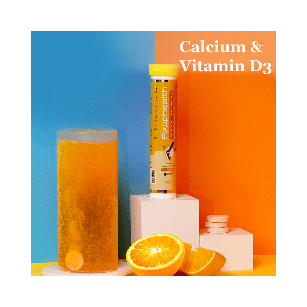 Combo Pack of Fixuphealth Biotin Effervescent Tablet Orange & Fixuphealth Calcium 500mg & Vitamin D3 Effervescent Tablet Orange (20 Each) - Image 15