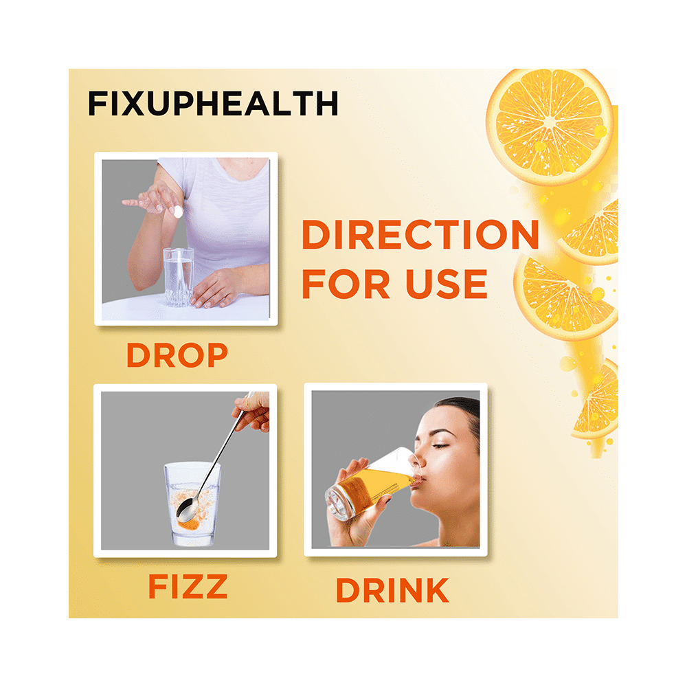 Combo Pack of Fixuphealth Biotin Effervescent Tablet Orange & Fixuphealth Calcium 500mg & Vitamin D3 Effervescent Tablet Orange (20 Each) - Image 13