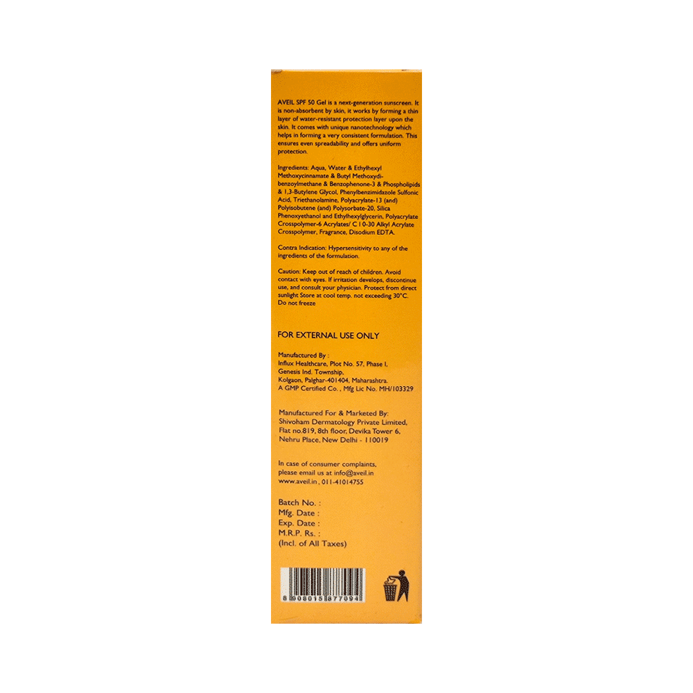 Aveil SPF 50 Gel Sunscreen - Image 3