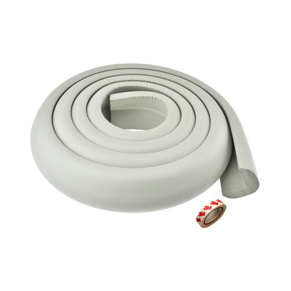 Kuhu Creations Premium Kid's Safety Furniture, Marbel & Glass Edge Cushion Protector 2 meter Corner Bar Strips Dark Brown - Image 1