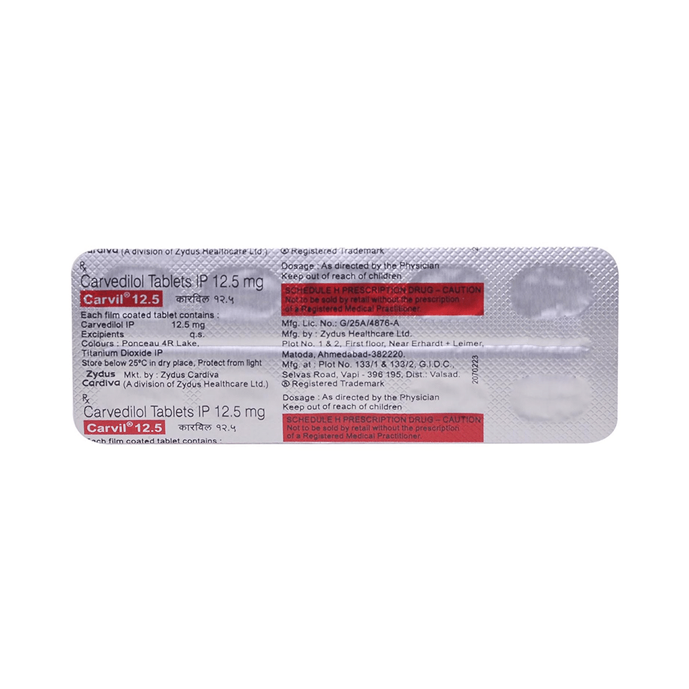 Carvil 12.5 Tablet - Image 3