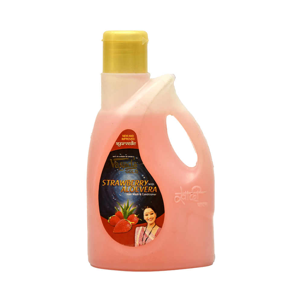 Vagad's Gold Strawberry with Aloevera Hair Wash & Conditioner - Image 1