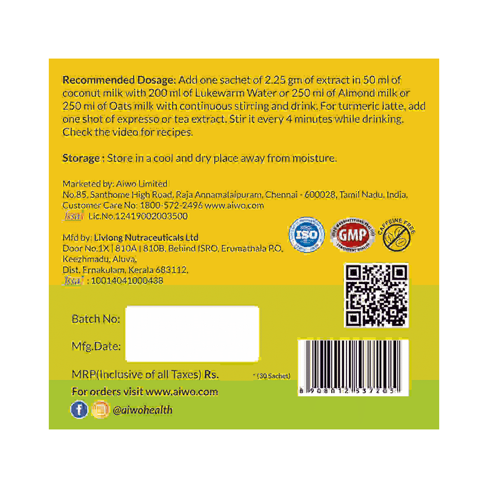 AIWO Turmeric Extract Sachet (2.25gm Each) - Image 5