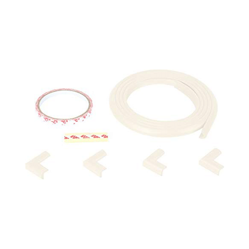 Safe-O-Kid Unique High Density L-Shaped 2mtr Long Mini 1 Edge Guard with 4 Corner Cushions Cream - Image 1