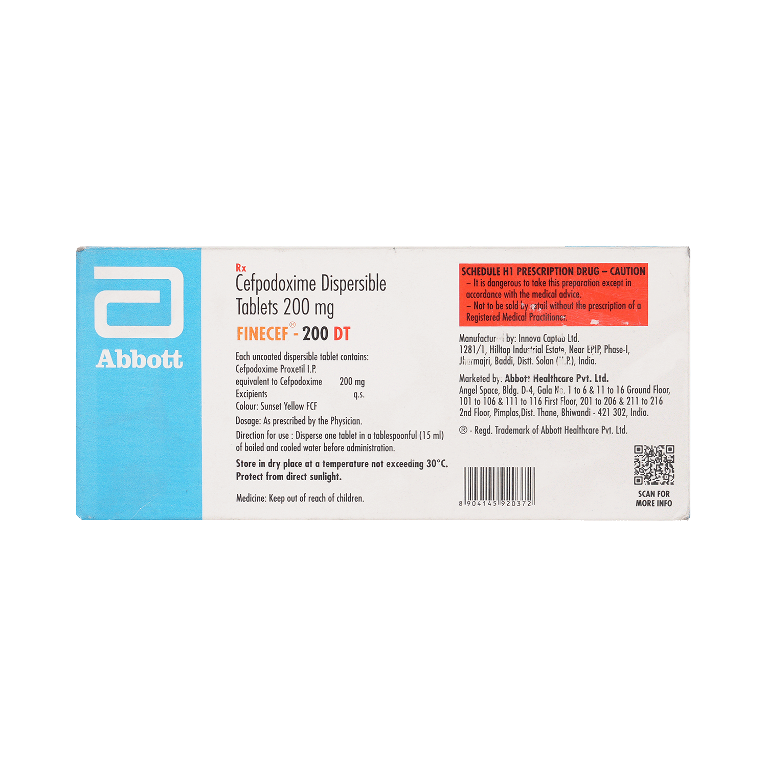 Finecef 200mg Tablet DT - Image 2