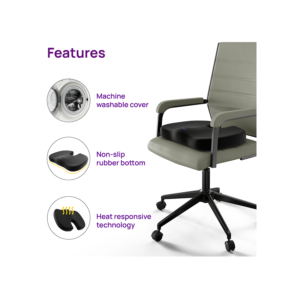 Frido Ultimate Coccyx Seat Cushion with Cooling Effect & Memory Foam Large - Image 4