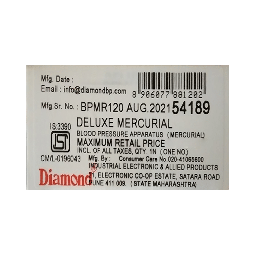 Diamond BPMR120 Mercurial Blood Pressure Apparatus Deluxe - Image 2