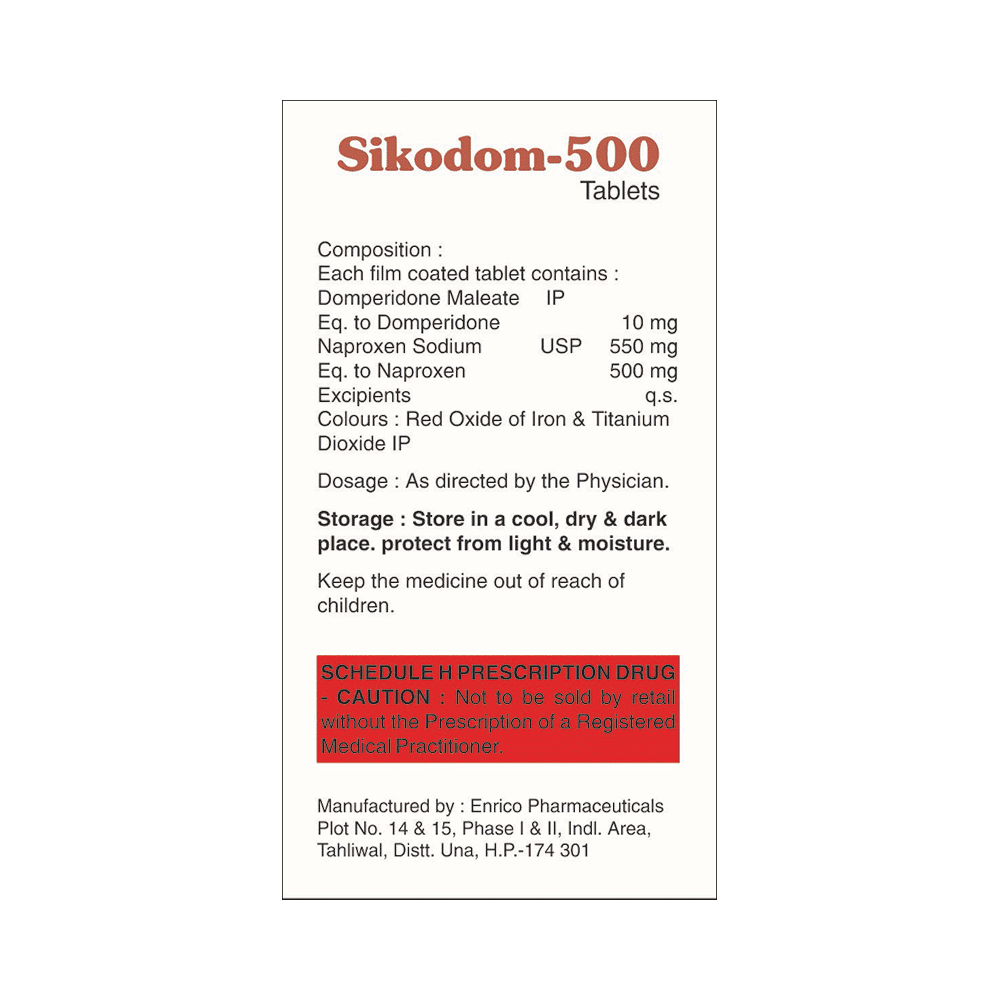 Sikodom 500 Tablet - Image 2