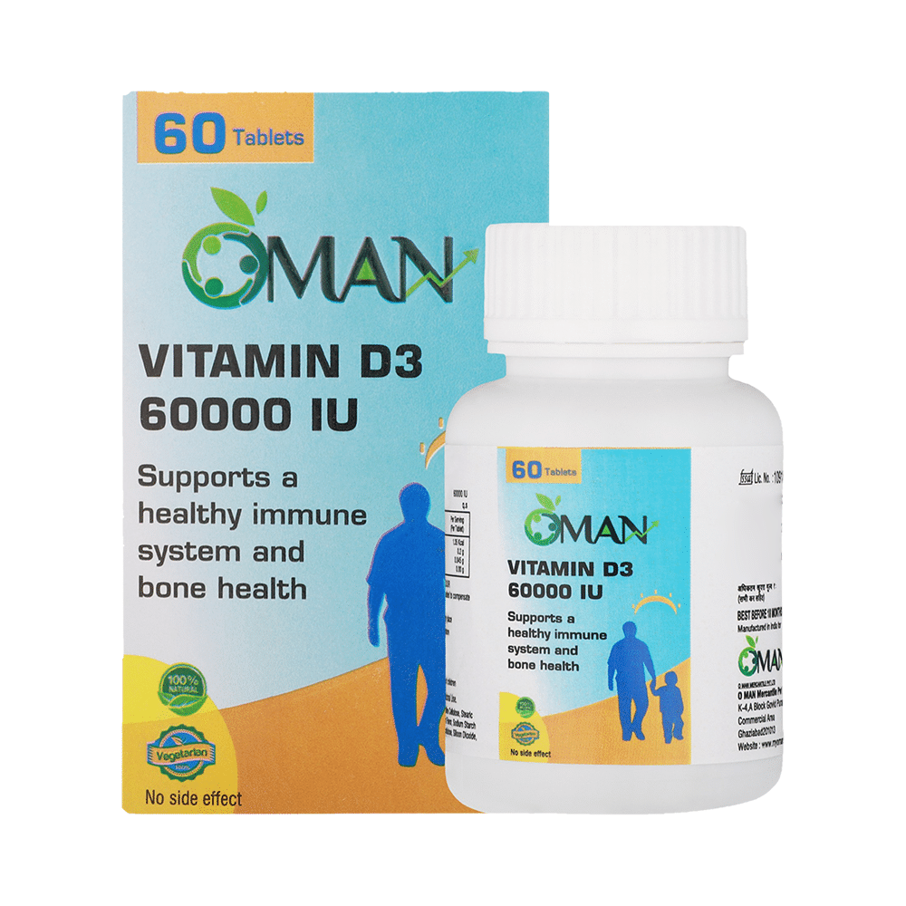 Oman Vitamin D3 60000 IU Tablet - Image 1