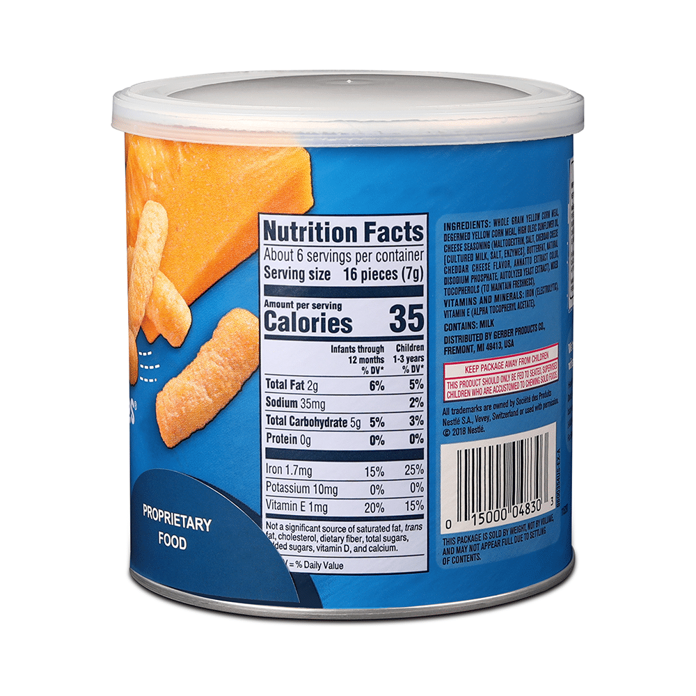 Gerber Lil' Crunchies Baked Corn Snacks Mild Cheddar - Image 2