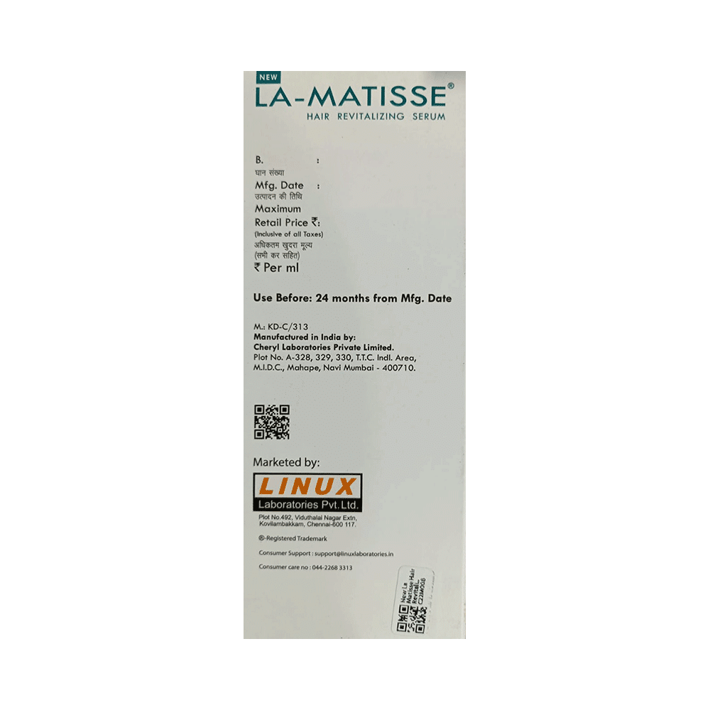 La-Matisse Matisse Hair Revitalising Serum with Anagain & Procapil For Hair Care - Image 2