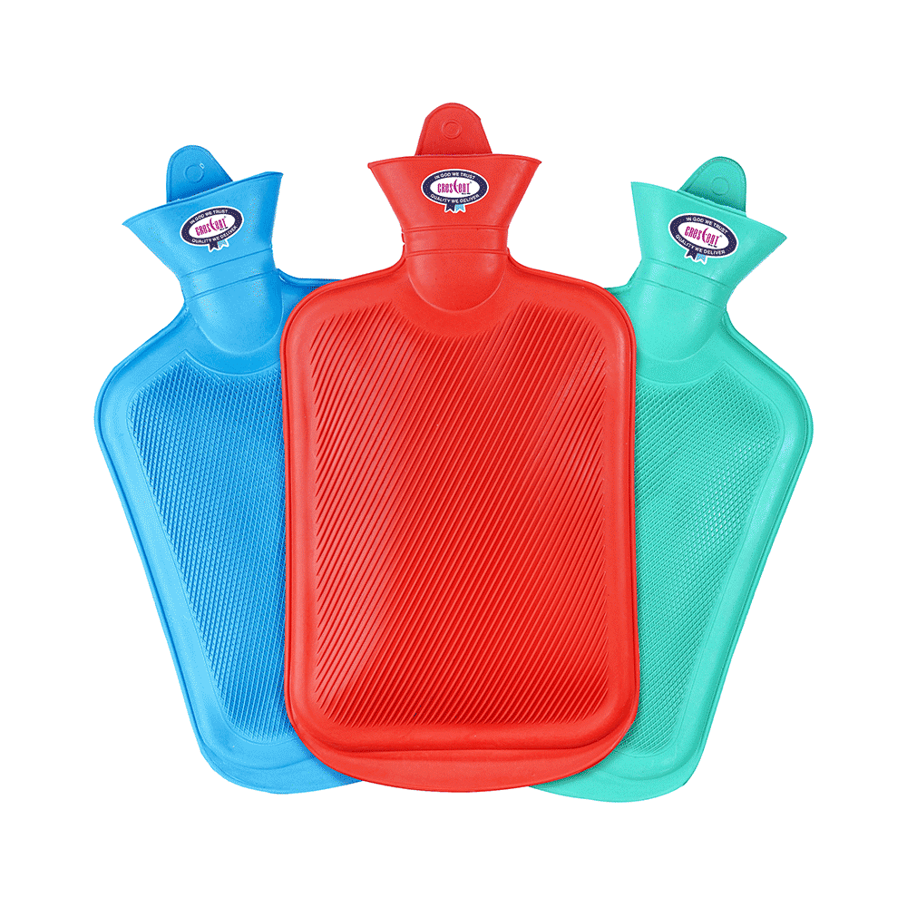 Crescent Non-Electric Rubber Hot Water Bag Blue - Image 1