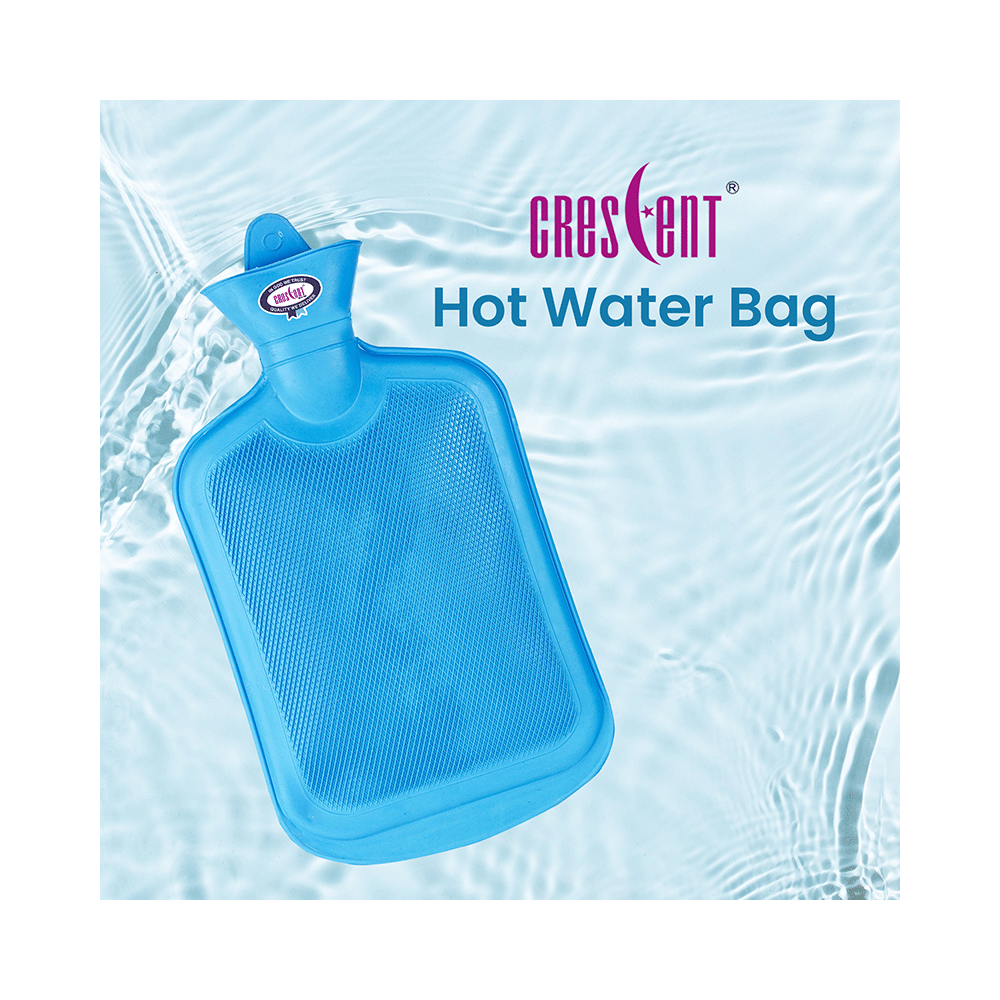 Crescent Non-Electric Rubber Hot Water Bag Blue - Image 3