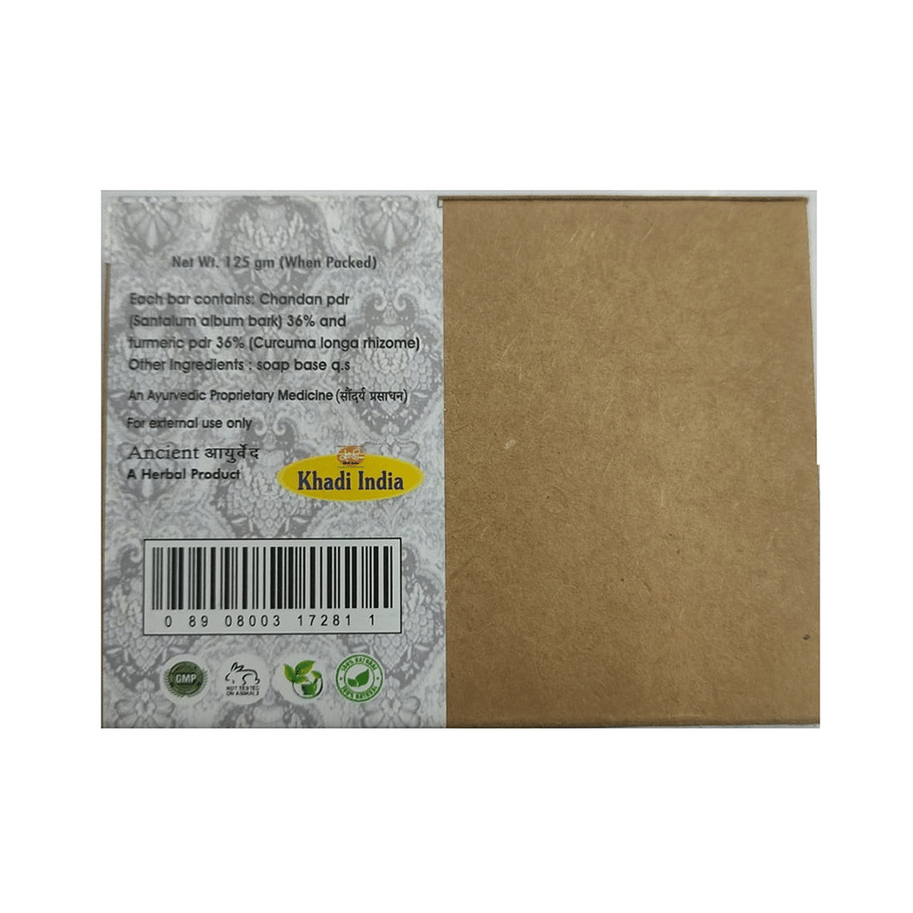 Khadi India Abeers Premium Sandal Turmeric Soap - Image 2