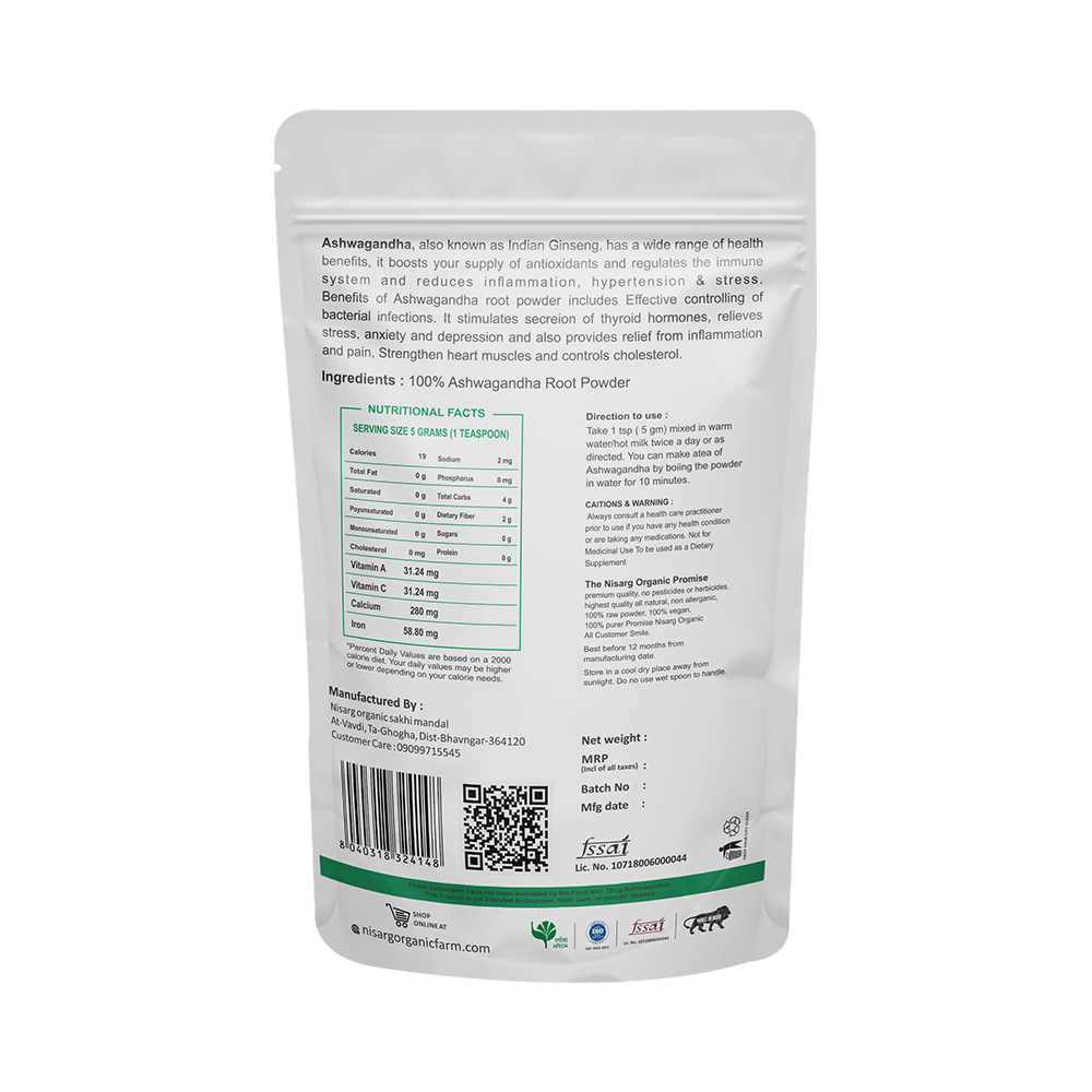 Nisarg Organic Farm Ashwagandh Root Powder - Image 2